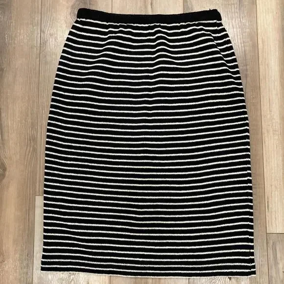 Vintage Don Sayres Womens Skirt Wool Size 6 Black Classic A-Line Gamut Talon Zip - Picture 5 of 6